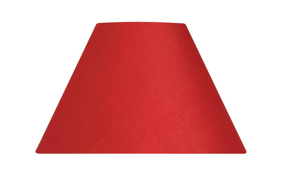 Oaks Lighting S501/12 RD 12-inch Cotton Coolie Shade, Red