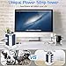 Surge Protector Power Strip Tower - BEVA Desktop Power Strip Tower with 4 USB Ports 9 Outlets,Switch Control Power Outlet Strips Charging Station 6 ft Extension Cable for Office and Home