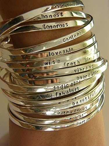 Say What You Want To Say ---The price is for ONE --Say Anything On YOUR cuff---Custom personalized jewelry