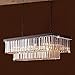 Saint Mossi 8-Lights Crystal Chandelier in Farmhouse Chandelier Style,Modern Farmhouse Chandelier with K9 Crystals,Farmhouse Pendant Light Fixtures,H10 x L34 x W14,Chain Adjustable