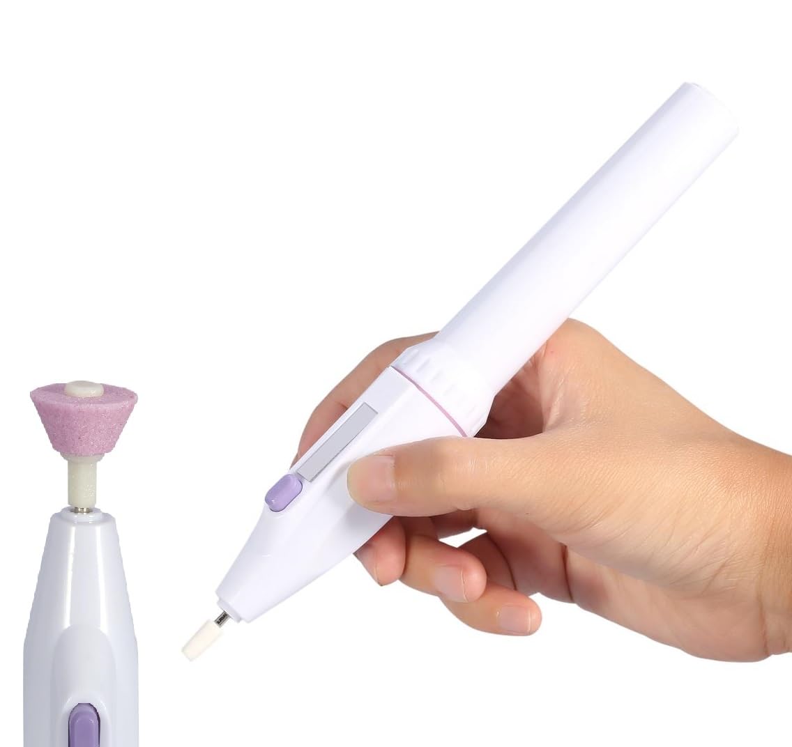 Electric Manicure Set, Electric File Drill Nail Art Polisher Grinder Manicure Pedicure Machine With 5Pcs Bits for Home Salon