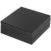 8 Pieces Black Neoprene Foam Anti Vibration Pads 6 in X 6 in X 1/8 in | Rubber Padding with Adhesive Backing Insulation Tensile Strength, Noise Reduction, Slip Resistance for Home