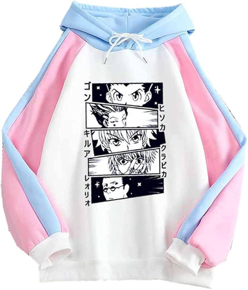Amazon.com: SPCOSPLAY HxH Killua Hisoka Cosplay Hoodies Graphic Candy Color Hooded Pullover 