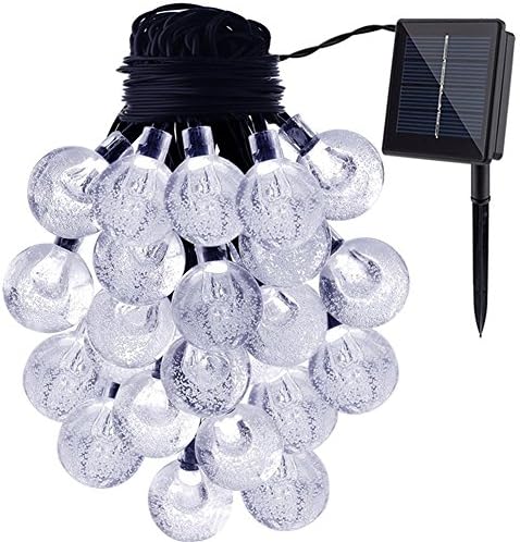 SOLAR STATION Christmas Lights Solar String Lights,22ft 50 LED Waterproof Solar Cystal Balls for Garden, Christmas,Party(Warm White)