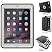 DUNNO Case Compatible with iPad 6th/5th Generation 9.7-Inch 2017/2018, Three Layer Heavy Duty Full Protection Case with [Auto Sleep/Wake] Stand Design for iPad 5/6 Generation (Black+Gray)