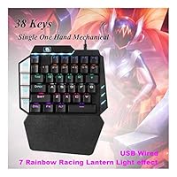 Lumumi Mechanical Gaming Keyboard 38 Keys Single One Hand Mechanical Keyboard USB Wired for PUBG LOL Gamer