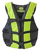 Hardcore Water Sports High Visibility Coast Guard Approved Life Jackets for the Whole Family (Super Large Yellow)