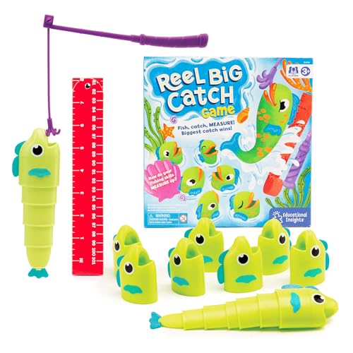 Photo 1 of Educational Insights Reel Big Catch Game - Preschool Math Games for 4 Year Olds, Who Can Catch the Longest Fish Game, Kindergarten Learning Activities, Fishing and Counting Games for Kids Ages 3-5
