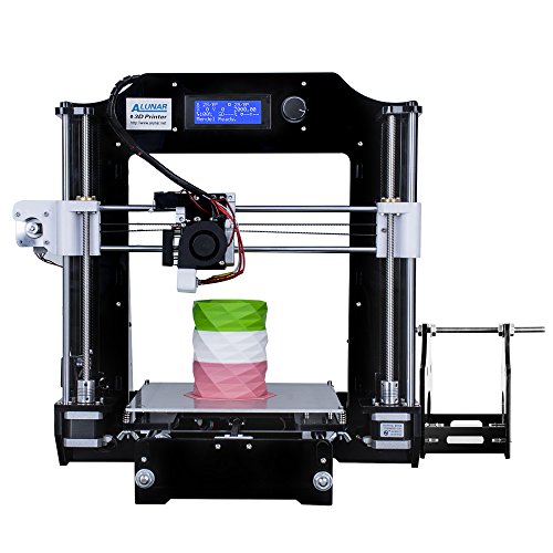 ALUNAR® Upgraded DIY Desktop 3D Printer Reprap Prusa i3 Kit, High Accuracy Self-Assembly Tridimensi