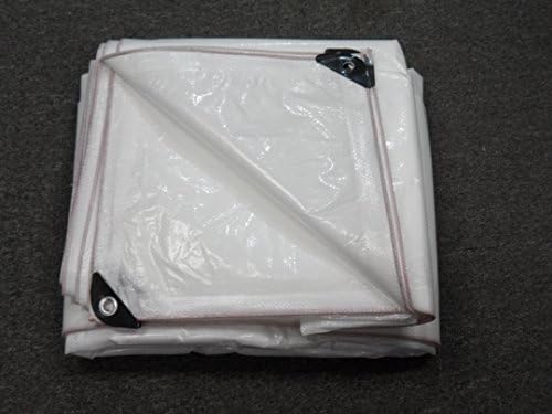 Medium Duty Reinforced Tarpaulin All Purpose Canopy Poly Tarps 9 Mil - White (30 x 40 Feet)