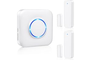 SATISURE Door Chime, Door Sensor Chime When Door Opens, Door Alarm Door Ringer with 5 Adjustable Volume, 600ft Operating Range, 58 Chimes, Door Entry Alarm for Business/Home/Office