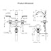 ENZO RODI 8 inch Bathroom Faucets Widespread Brushed Nickel, Two-Handle Bath Lavatory Vanity Sink Faucet, for 3-Holes Wide Spread Set, with Metal Lift Pop-up Drain Assembly, Transitional Mid-Arc Spout