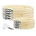 BAKHUK 10Pieces Round Wooden Embroidery Hoops Set - 5Pcs 4 inch and 5Pcs 6 inch Bulk Adjustable Bamboo Circle Cross Stitch Hoop Ring with 10 Pieces Sewing Needles