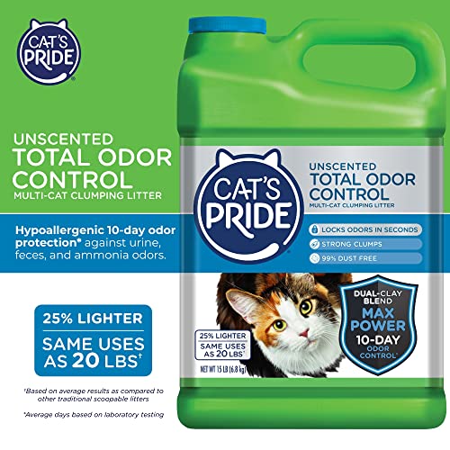 Cat's Pride Max Power Total Odor Control Up to 10 Days of Powerful