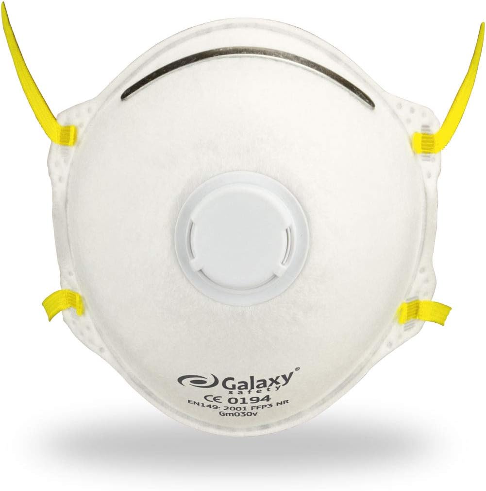 Dust Mask FFP3 with Galaxy GM030v Valve (10 Pieces/Box) 92005