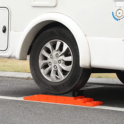 Homeon Wheels Camper Leveling Blocks, One Top Tire Saver Ramps and 9 Pack Interlocking Leveling