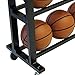 Trigon Sports Ball Storage Cart, Basketball Storage Bin for Indoor Outdoor, Rolling Exercise Ball Cart Holder for Gym, School, Club