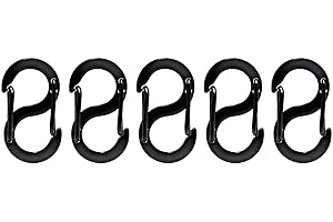 DEVPSISR 5pcs Double Opening Shortener Clasp Necklace Clasp for Thin Chain and S Biner Carabiner Lock Closures Stainless Steel Bracelet Connector,Black22mm