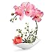 Louis Garden Artificial Silk Flowers 7 Head Simulation Phalaenopsis Bonsai (Simulation of Water) (Pink)