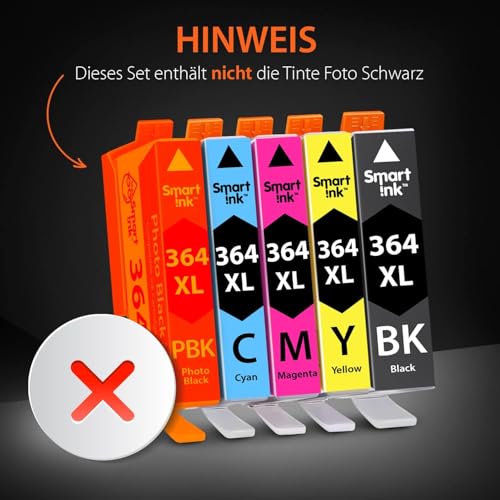 Smart Ink Compatible Printer Cartridges to Replace HP 364 XL 364XL 10 Multipack (4BK & 2C/M/Y) High Capacity Cartridge for HP Photosmart 5520 5510 5524 6520 5515 OfficeJet 4620 4622 DeskJet 3520