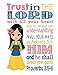 Princess Christian Nursery Decor Set of 4 Unframed Prints, Rapunzel, Jasmine, Belle and Mulan with Bible Verses
