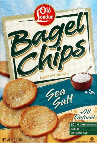 Old London Bagel Snacks, Sea Salt, 5-Ounce Boxes (Pack of 12)