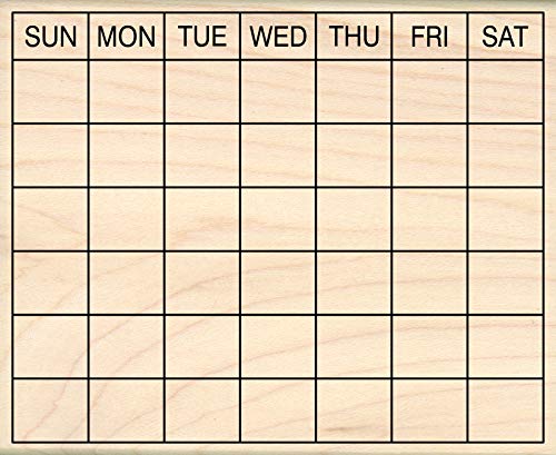 Stamps by Impression ST 1610 Extra Large Bullet Journal 6 Row Calendar Rubber Stamp 4.5" x 5.5" Block