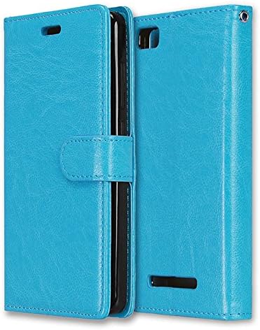 Anzeal Xiaomi Mi4C Mi4i Case,[Stand Function] [3 Card Slots] PU Folio Flip Wallet With Strap Magnetic Case Leather Protective Cover for Xiaomi Mi4C Mi4i M4C M4i Blue