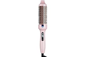 SLIKWAVE Thermal Brush, 1.5 Inch Heated Round Brush for Women, Dual Voltage Negative Ion Hot Brushes Styler for Blowout Look, Curling & Volumizing & Straightener for Dry Hair