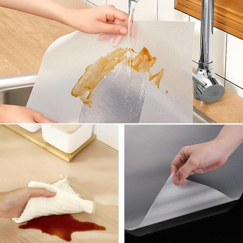 WHHZGA shelf liner EVA Drawer liner, Non Adhesive Cabinet Liner, Washable Oil-Proof for Refrigerator Liners, Fridge Pads Shelves Drawer,Cabinet, Storage,Desk Mat (Diamond Pattern) (45Wx610L)
