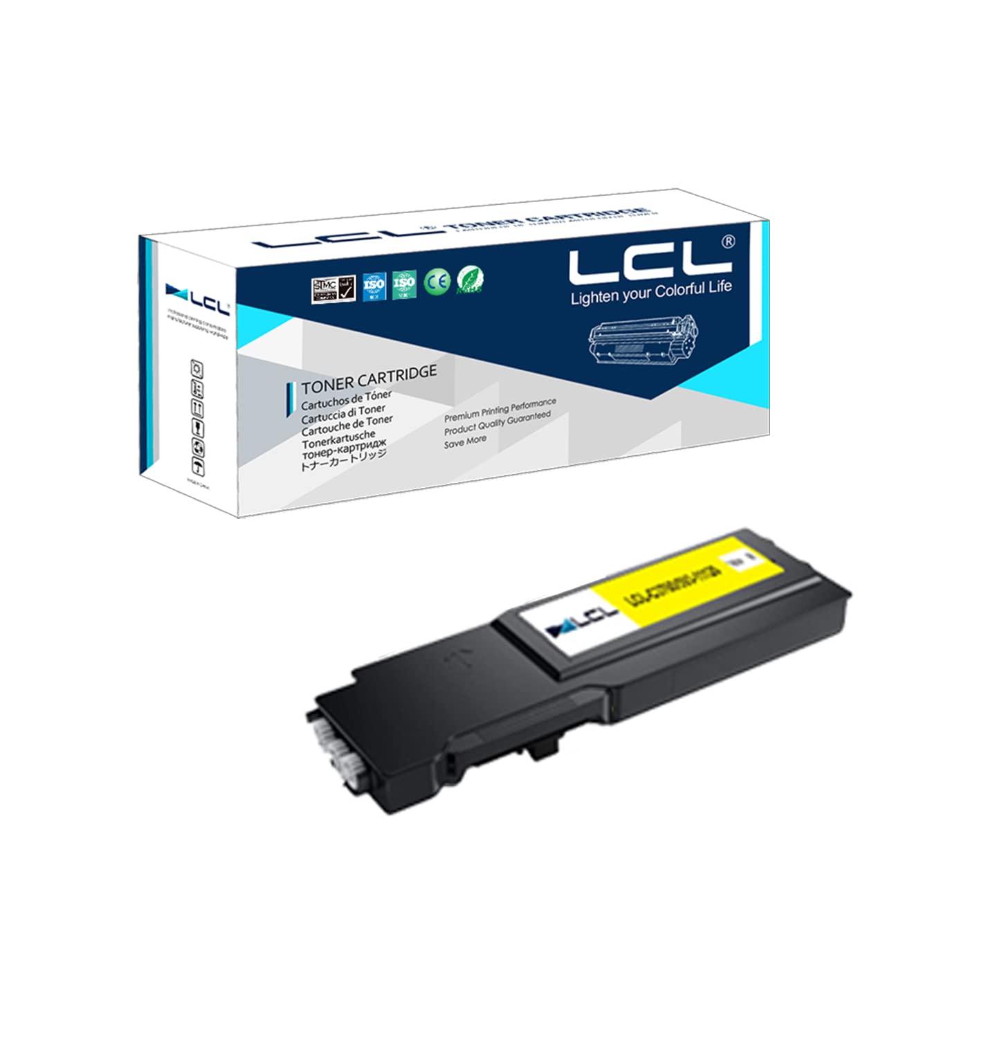 LCL Compatible Toner Cartridge C3760 C3765 C3760N C3760DN C3765DNF 593-11120 (1 Yellow) Replacement for Dell C3760n C3760dn DellC3765dnf