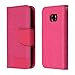 Galaxy S7 Wallet Case, Premium Flip Case For Samsung Galaxy S7 Cell Phone Credit Card ID Card Holder with Flip Cover and Foldable Stand For Galaxy S 7 Pink