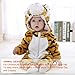 MICHLEY Unisex Baby Costume Winter and Autumn Flannel Romper for 6-12 Months, Animal Cosplay Jumpsuit White Size 80