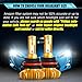 9005 LED Headlight Bulbs, Rigidhorse HB3 8000LM 70W Hi/Lo Fanless Cree Chips LED Headlight Bulbs Conversion Kit, All-in-One Built-in Driver 6500k Cool White Car/Motorcycle Lights - 1 Year Warranty