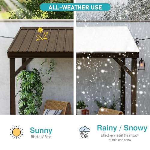 Domi 8x8FT Lean-To Gazebo Review: Wall-Mounted Hardtop Shelter with Drainage image 12