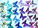 24 Assorted Rainbow Multicolored Decorative Wafer Paper Butterflies© 1.75