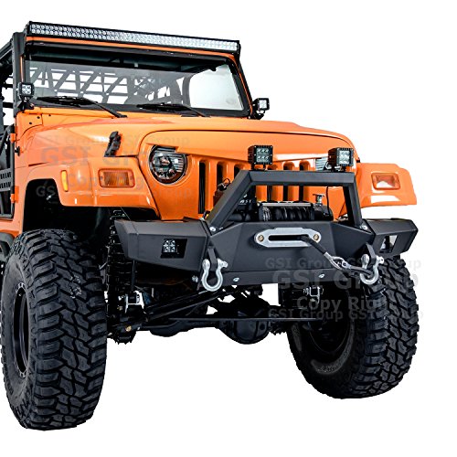 Buy GSI Black Textured Rock Crawler Front Bumper with Winch Mount Plate