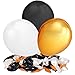 Party Decorations Balloons,100 Pack 12 '' Ultra Thickness Latex Balloons (Gold and White and Black Color)