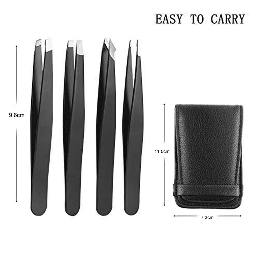 Amazon Com Tenyears Eyebrow Tweezers Set 4 Pieces Stainless