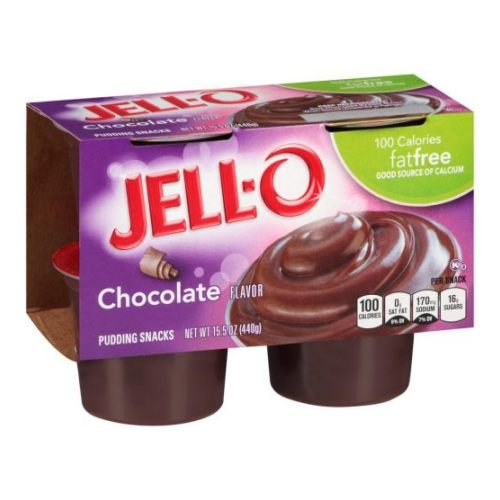 Jell O Fat Free Chocolate Pudding Snacks 155 Ounce 6 Per Case from