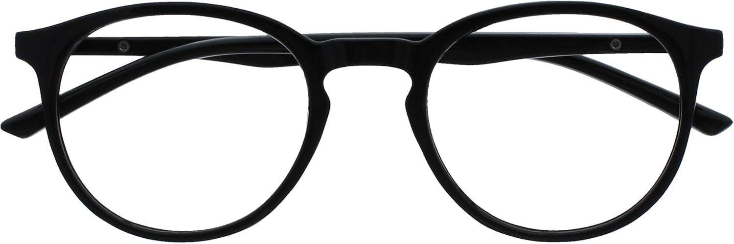 Gowxs Black Plastic Light Glasses for Women, Blue Light Glasses, Light Blocking Glasses, Computer Reading Glasses for Women Men,Household Decorative Glasses