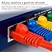 (5 Pack) 10 Feet RJ45 CAT 5E Molded Network Cable - Black