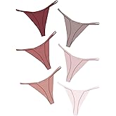 DEANGELMON G-string Thongs Women Panties No Show Thong Seamless Underwear Low Rise Comfortable Microfiber Workout Pack (6P3,XS)