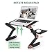 Portable Laptop Desk-Adjustable Laptop Stand Ergonomic Bed Tray Two Cooling Fans and Mouse Pad Suitable for 7