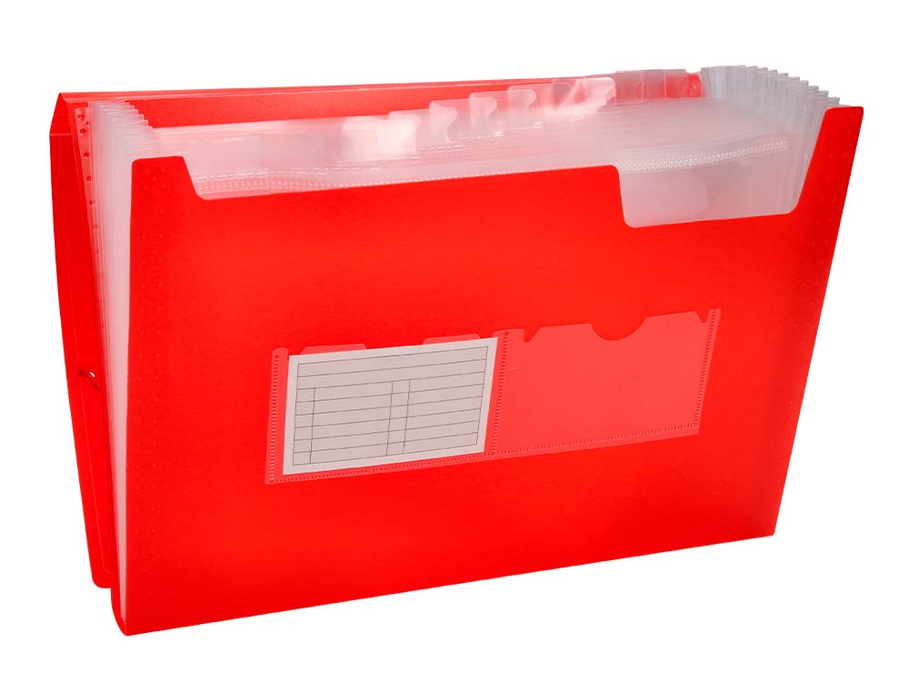 Liderpapel FU11 Document Wallet A4 Transparent Red