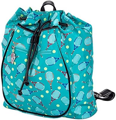 Sydney LoveSport Serve It Up Tennis Racquet Backpack, Turquoise
