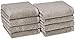 Amazon Basics 100% Cotton Quick-Dry Hand Towel, 8-Pack, Platinum, 28