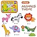 Kolimix Wooden Shapes Puzzle Jigsaw for Kids Age 3+ Years Old, Animals Insects Patterns Sorting Games Kindergarten Preschool Montessori Educational Toys for Toddlers for Children Boys Girls 12 Pack
