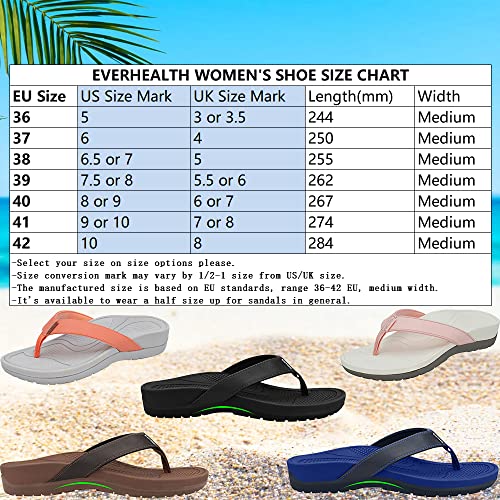Everhealth Women Orthotic Flip Flop Sandals with Arch Support for