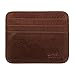 Hibate Men's Leather Credit Card Holder Wallet Case Mens Front Pocket Sleeve - Brown